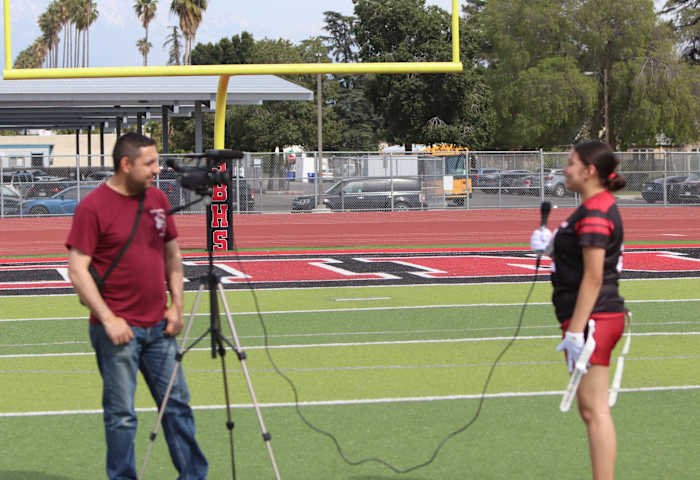 Inland Empire Southern California flag football by John Murphy 4-7-23 ff Pep Fernandez interviews a player